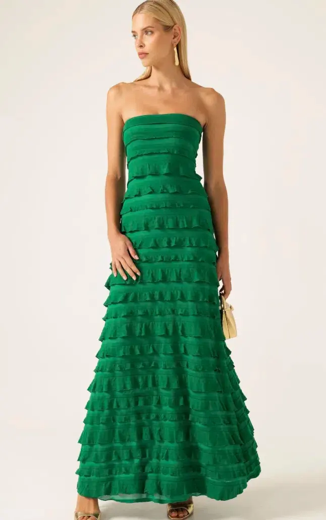 MADDISON MAXI DRESS IN EMERALD - Image 1