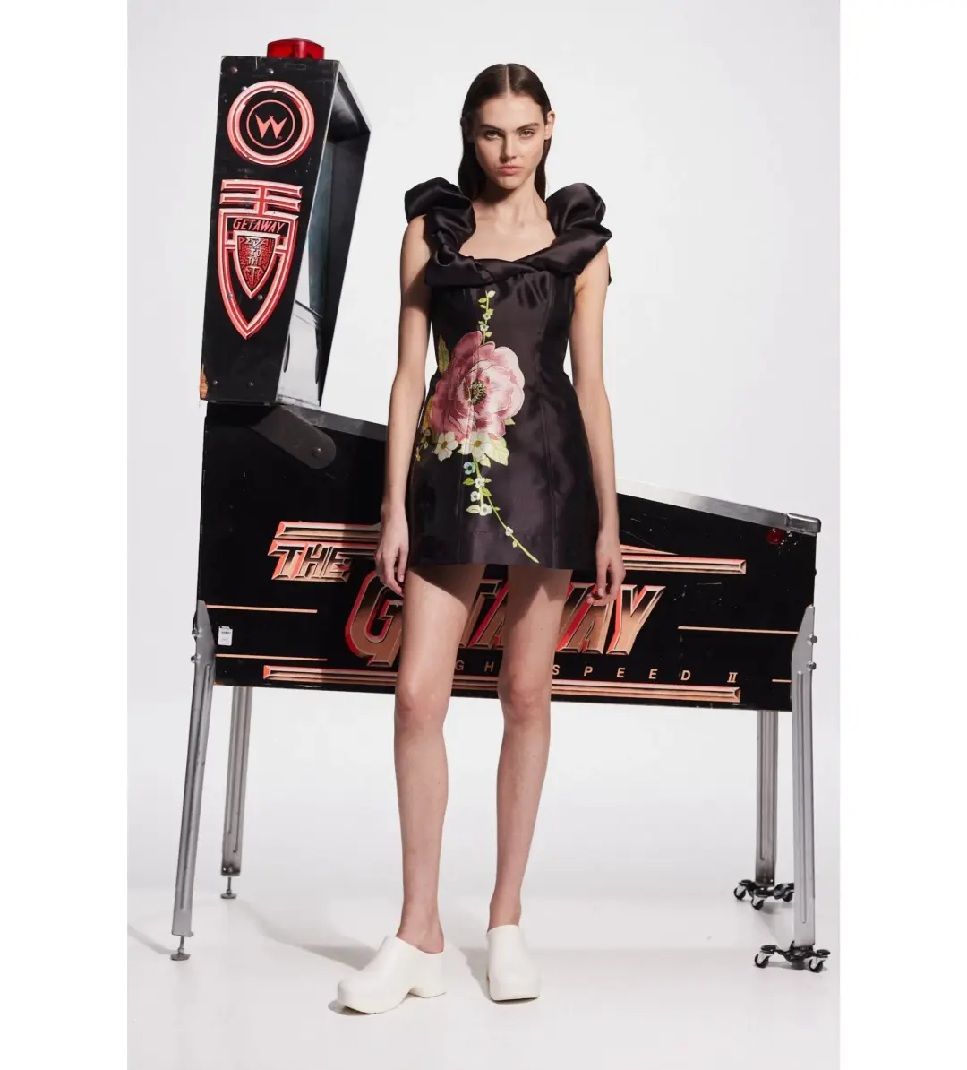 ALÉMAIS Regent Noir Mini Dress size 14 for rent on The Volte - main image