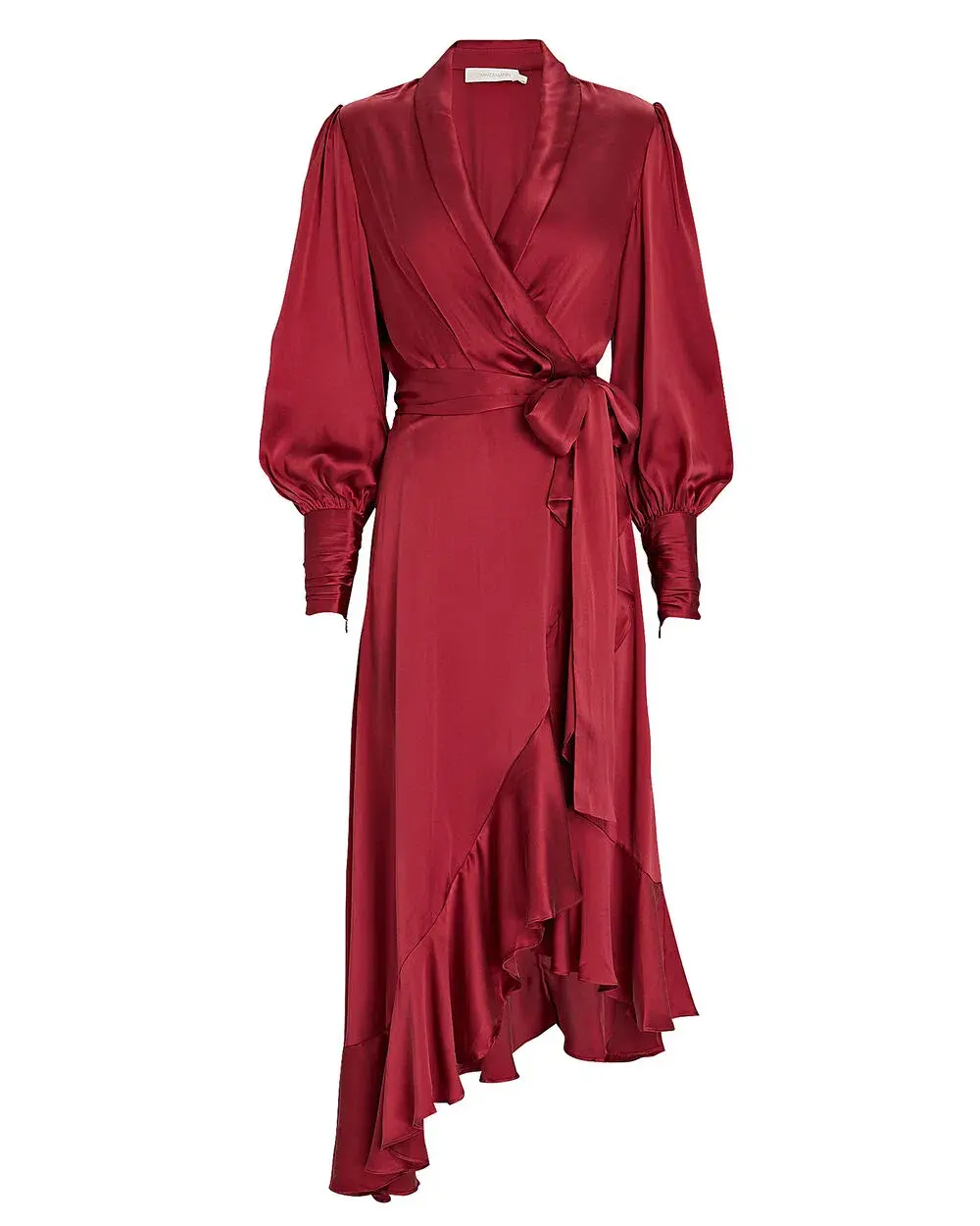 ZIMMERMANN Red Silk Wrap Midi Dress Size 8-10 - Image 3