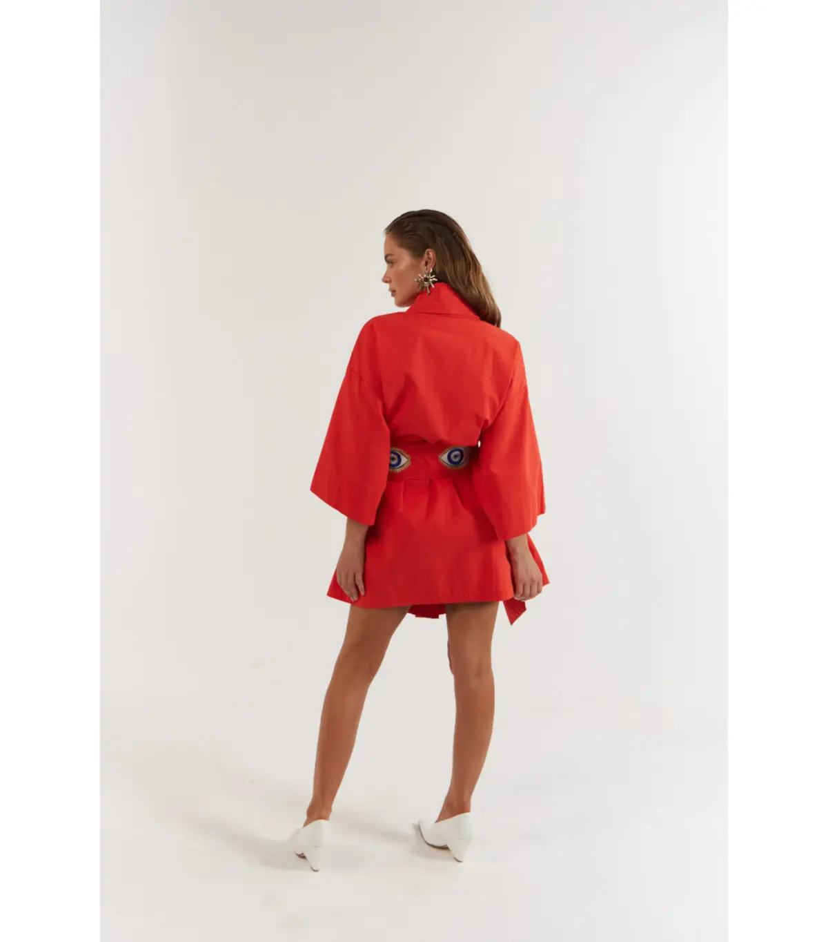 La Bohème Girls Nirvana Robe Dress Tangerine Evil Eye Size S / AU 8 - Image 3