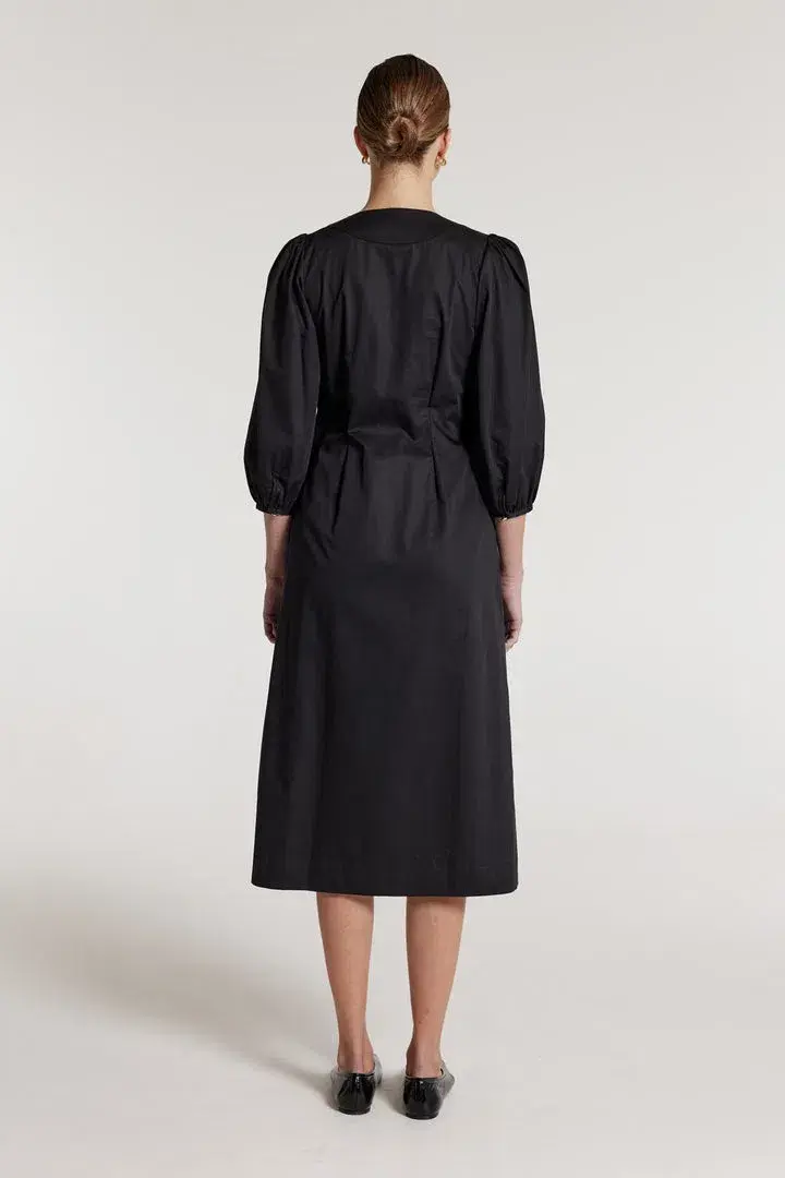 Perri Cutten Eloise Midi Dress Black Size AU 12 - Image 4