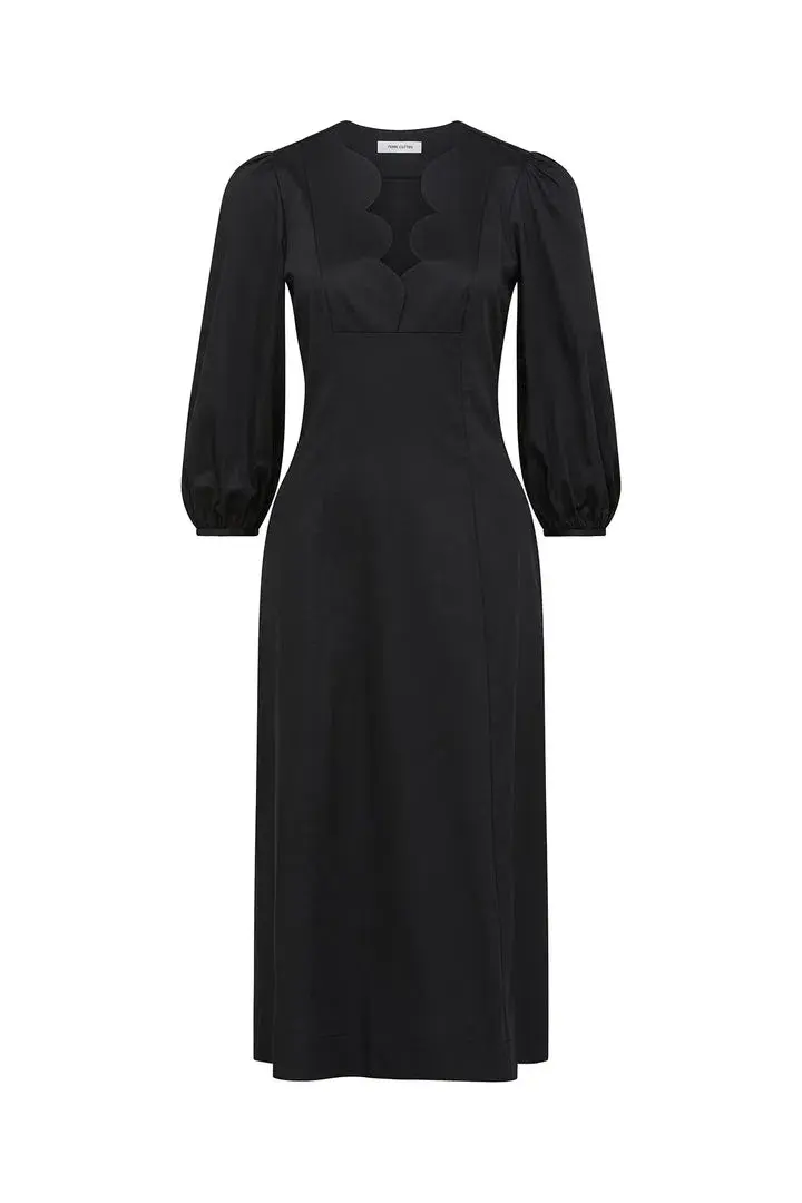 Perri Cutten Eloise Midi Dress Black Size AU 12 - Image 5
