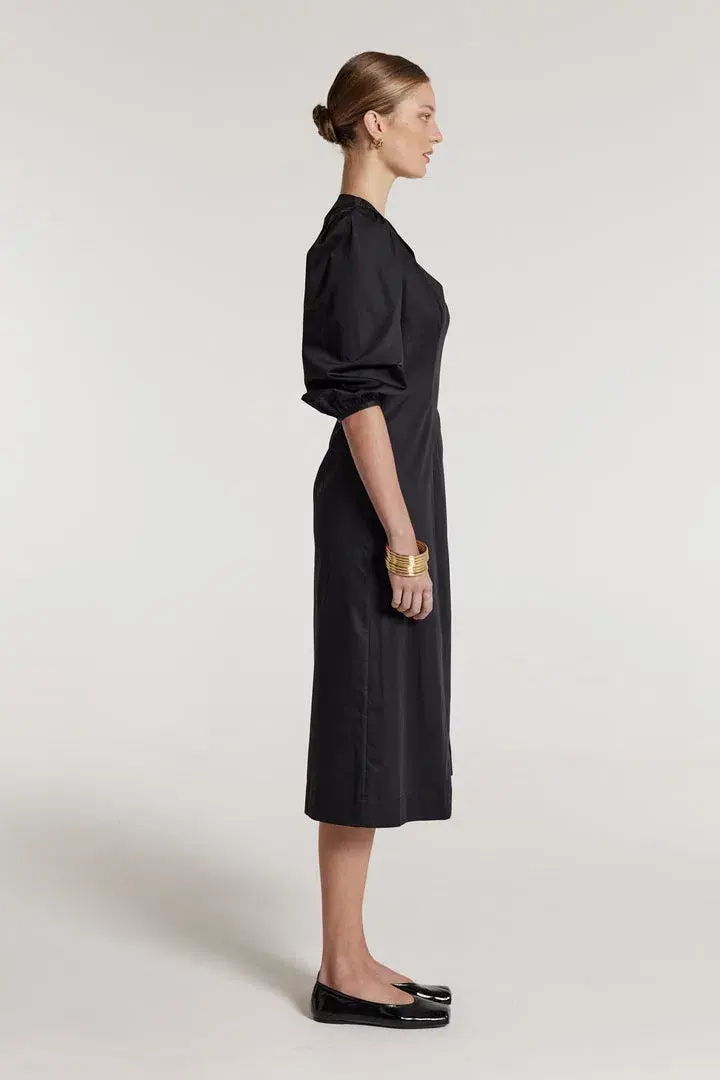 Perri Cutten Eloise Midi Dress Black Size AU 12 - Image 3