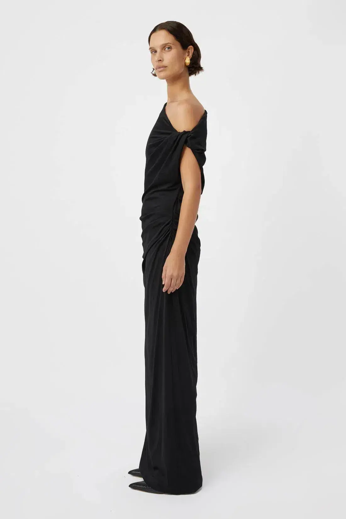 Camilla and Marc Annalise Draped Maxi Dress Black Size 10 - Image 2