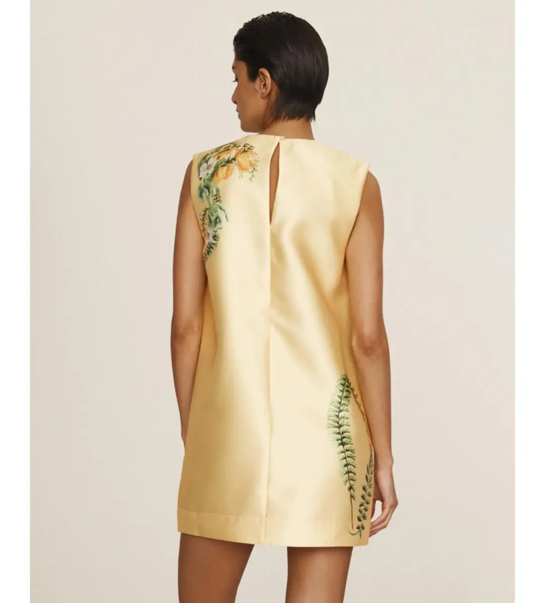 Alemais Sol Satin Crepe Mini Dress Yellow Size 10 for rent on The Volte - main image