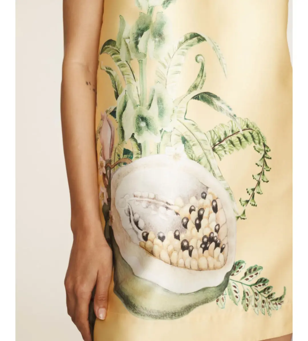 Alemais Sol Satin Crepe Mini Dress Yellow Size 10 for rent on The Volte - main image