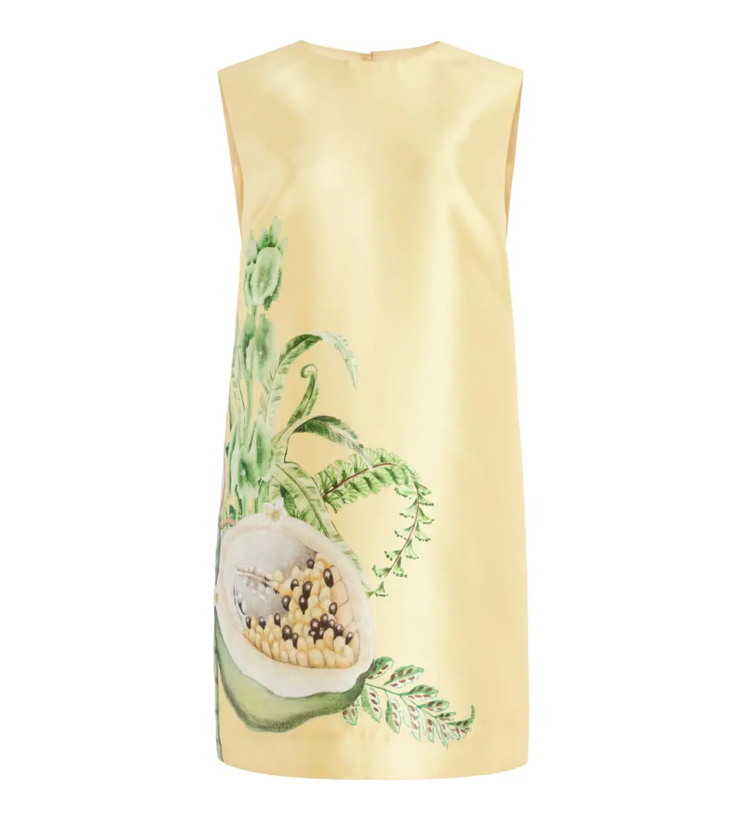 Alemais Sol Satin Crepe Mini Dress Yellow Size 10 for rent on The Volte - main image