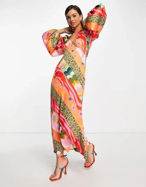 Never Fully Dressed Emmy Midi Dress Multi UK/AU 8 - Image 1