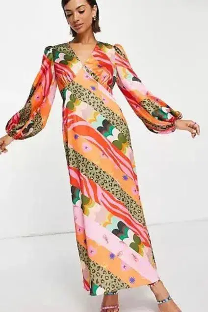 Never Fully Dressed Emmy Midi Dress Multi UK/AU 8 - Image 3