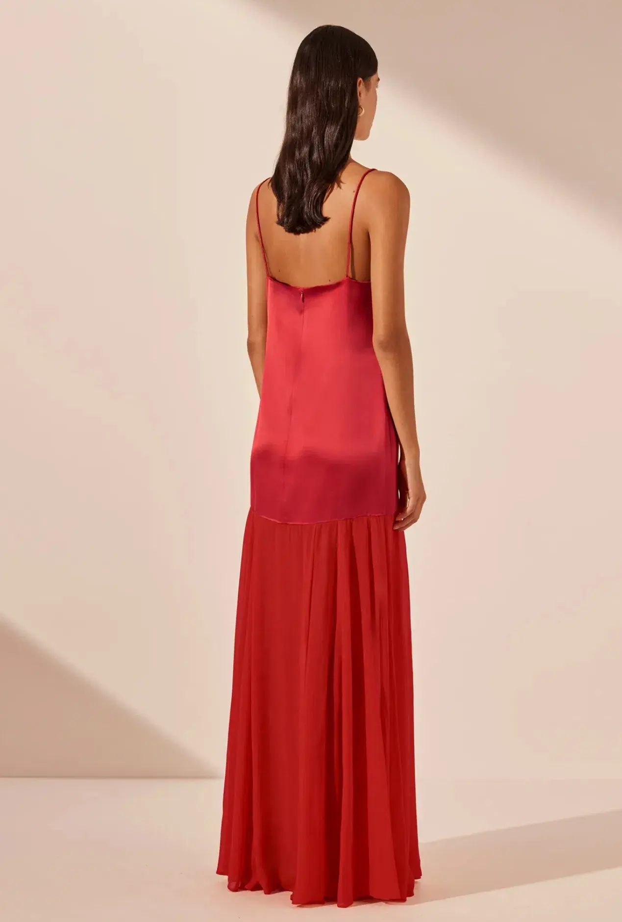Shona Joy Moraya Dropped Waist Maxi Dress Chilli Size 12 - Image 3