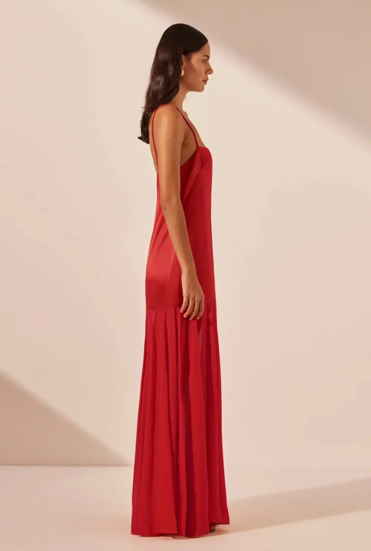 Shona Joy Moraya Dropped Waist Maxi Dress Chilli Size 12 - Image 4