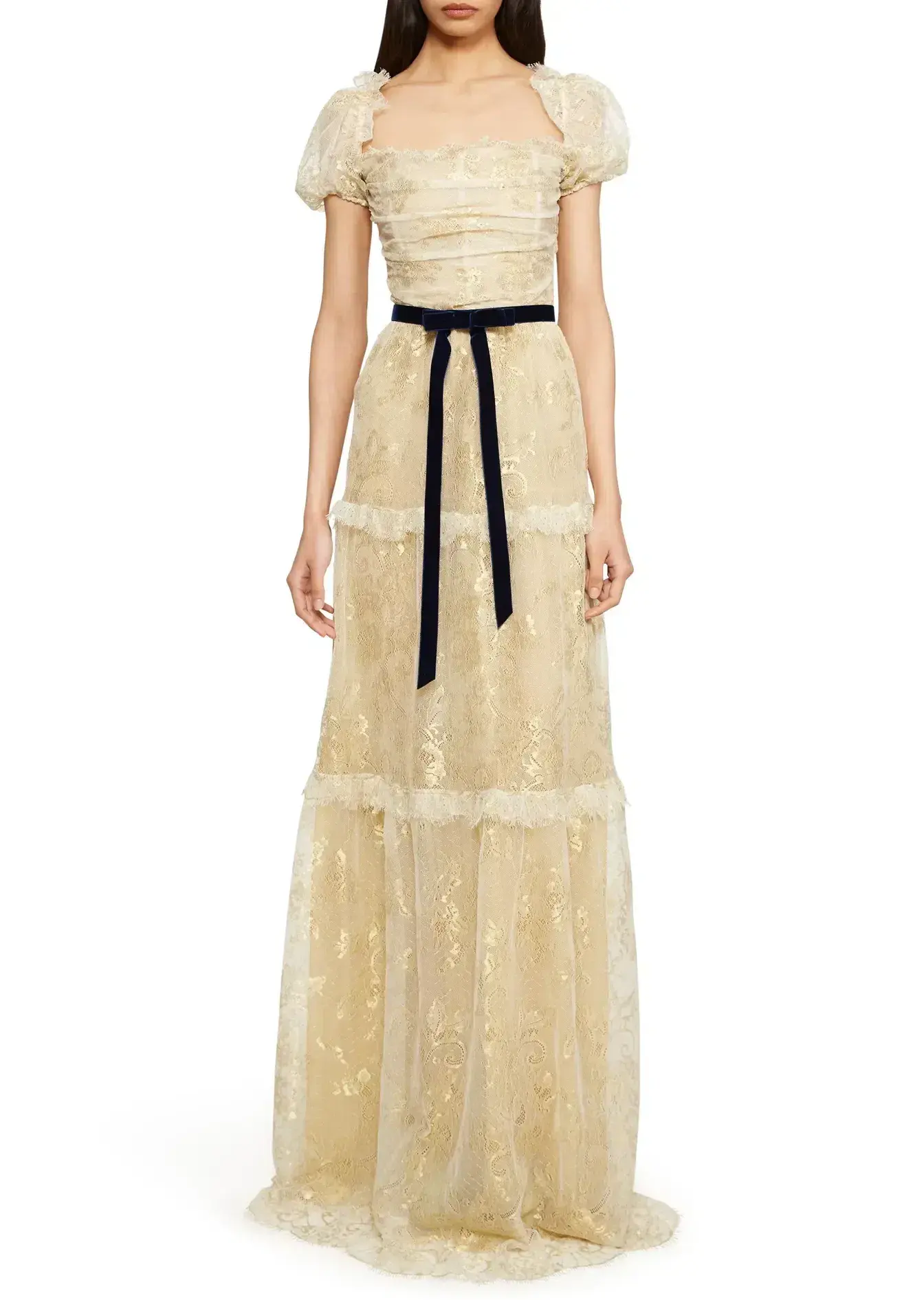 Annie's Ibiza Pip Dress Yellow Metallic Size S/AU 8 - Image 1