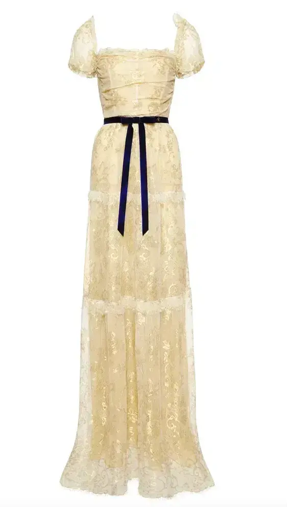 Annie's Ibiza Pip Dress Yellow Metallic Size S/AU 8 - Image 6