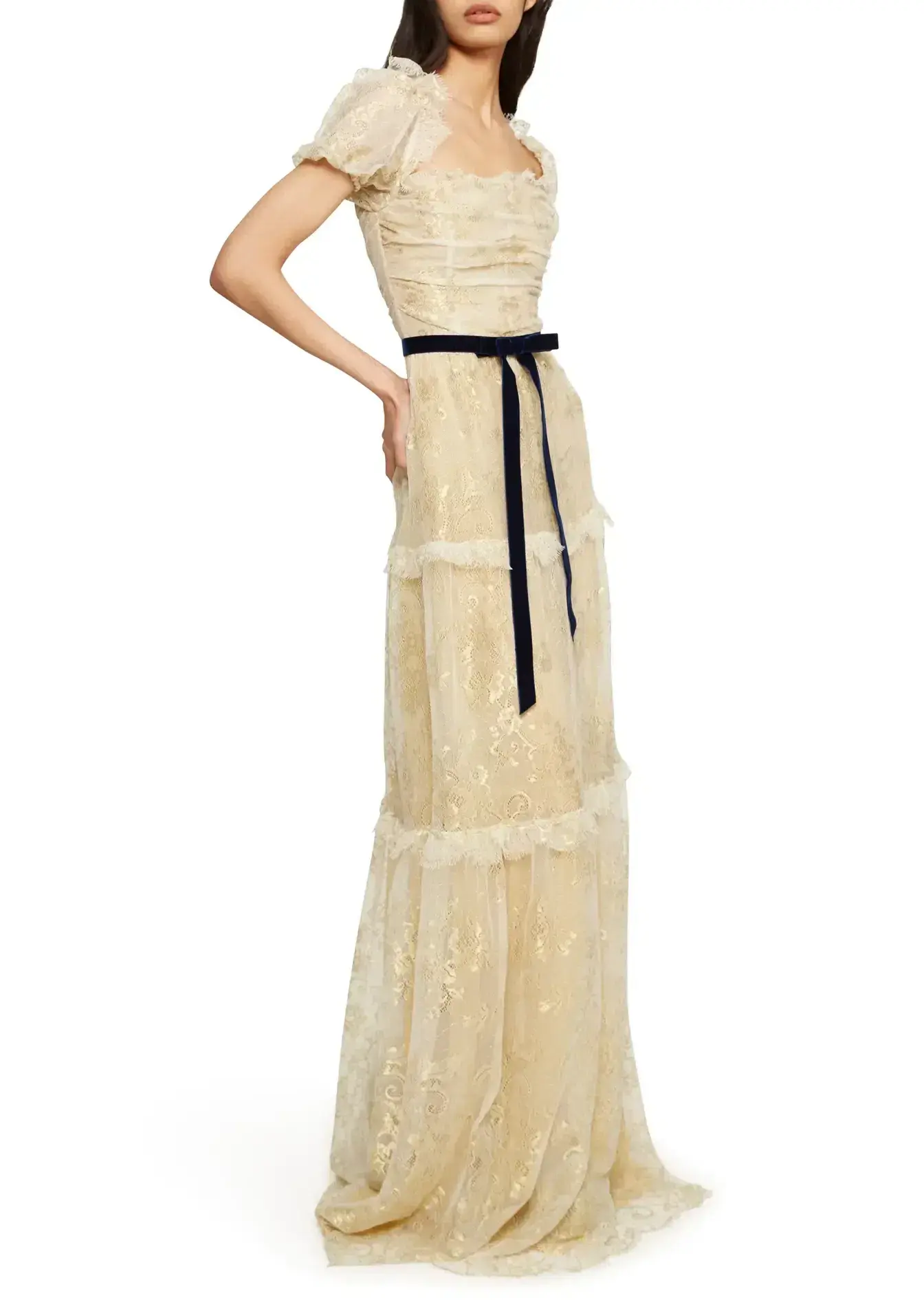 Annie's Ibiza Pip Dress Yellow Metallic Size S/AU 8 - Image 3