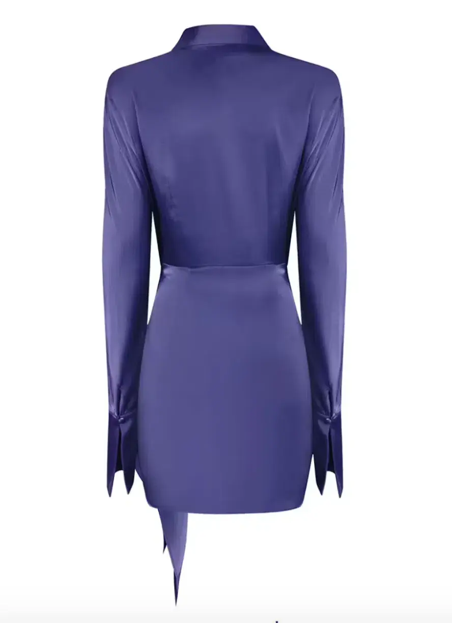Rat & Boa Alanis Shirt Dress Purple Size AU 8 - Image 4
