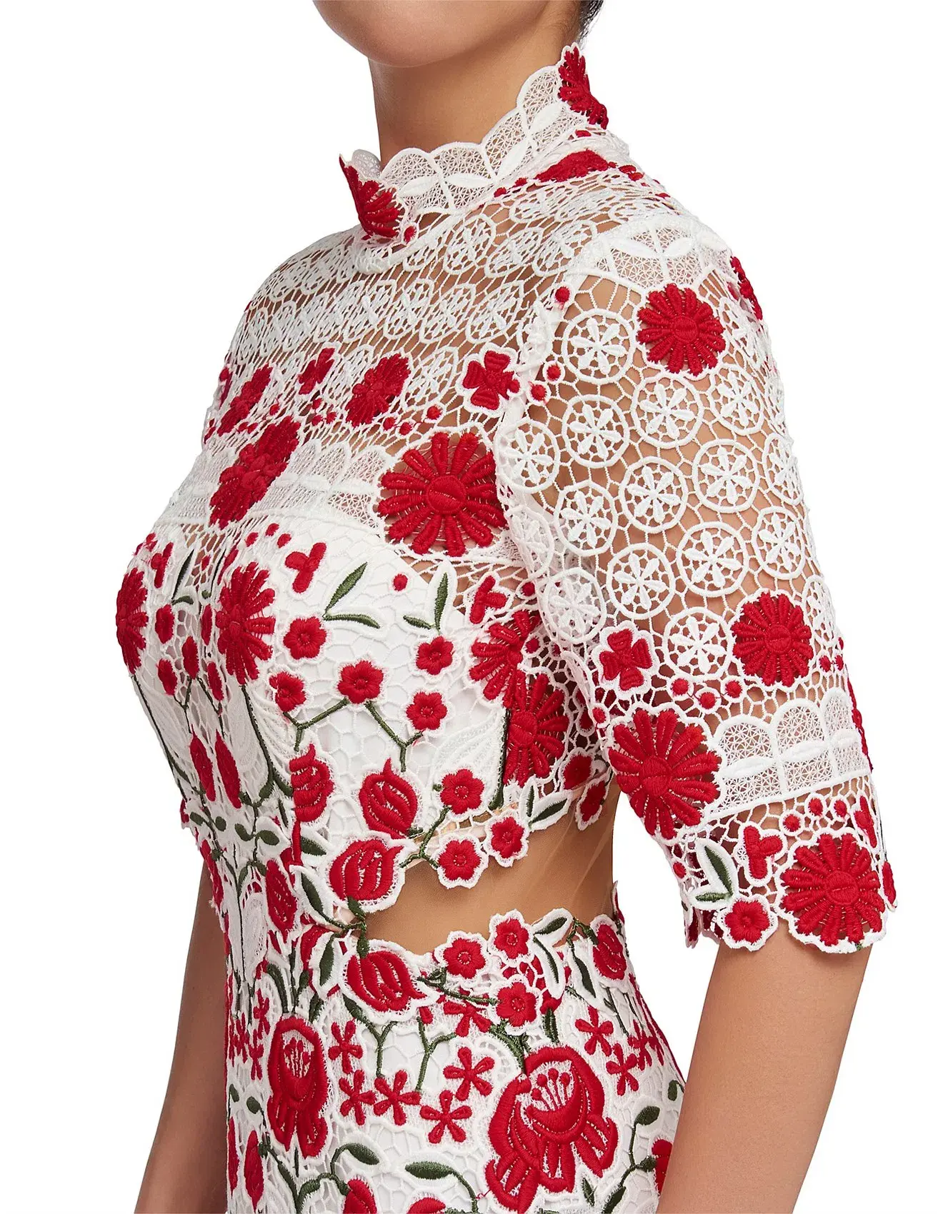 Thurley Lace English Rose Dress Print Size 8 - Image 2