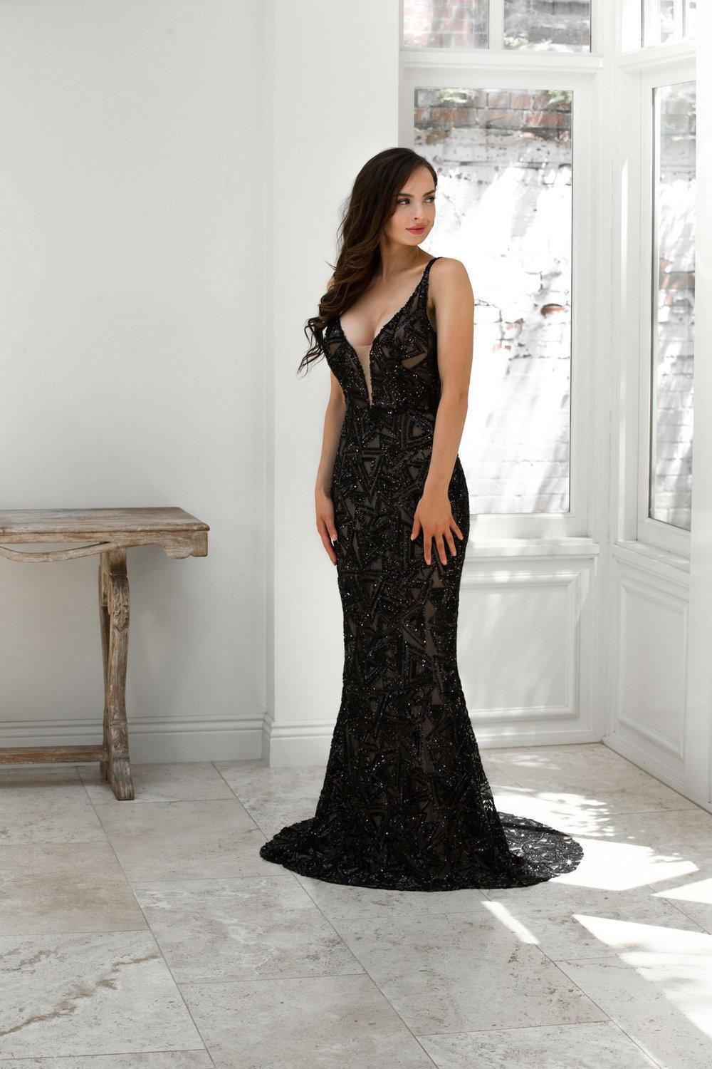 Zavana Bridal Beyonce Dress Black Size 12 - Image 1