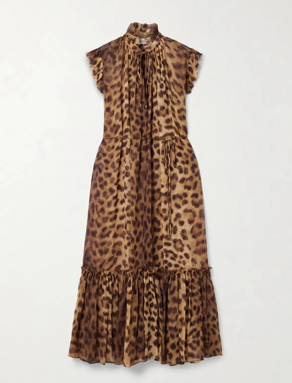 Zimmermann Crush Leopard Midi Dress Print Size 14 - Image 1