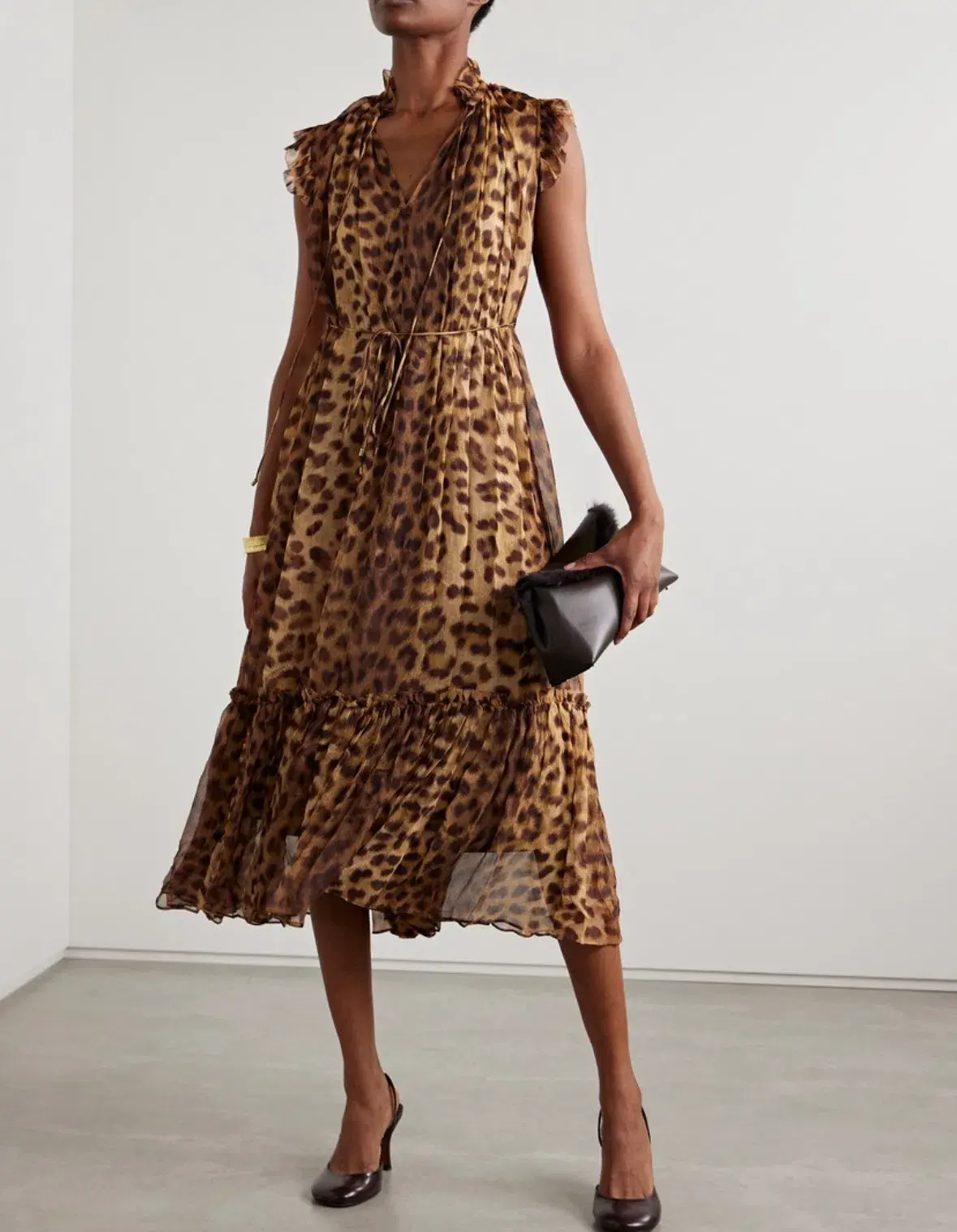 Zimmermann Crush Leopard Midi Dress Print Size 14 - Image 2