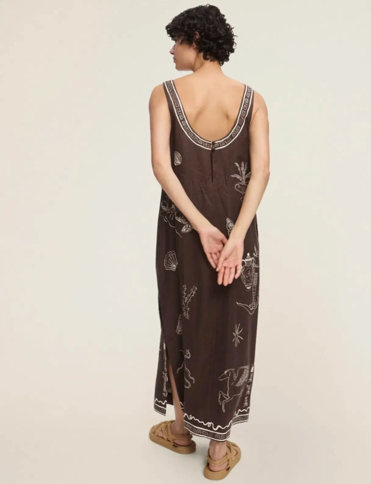 Alemais Sammy Midi Dress Brown Size 14 - Image 3