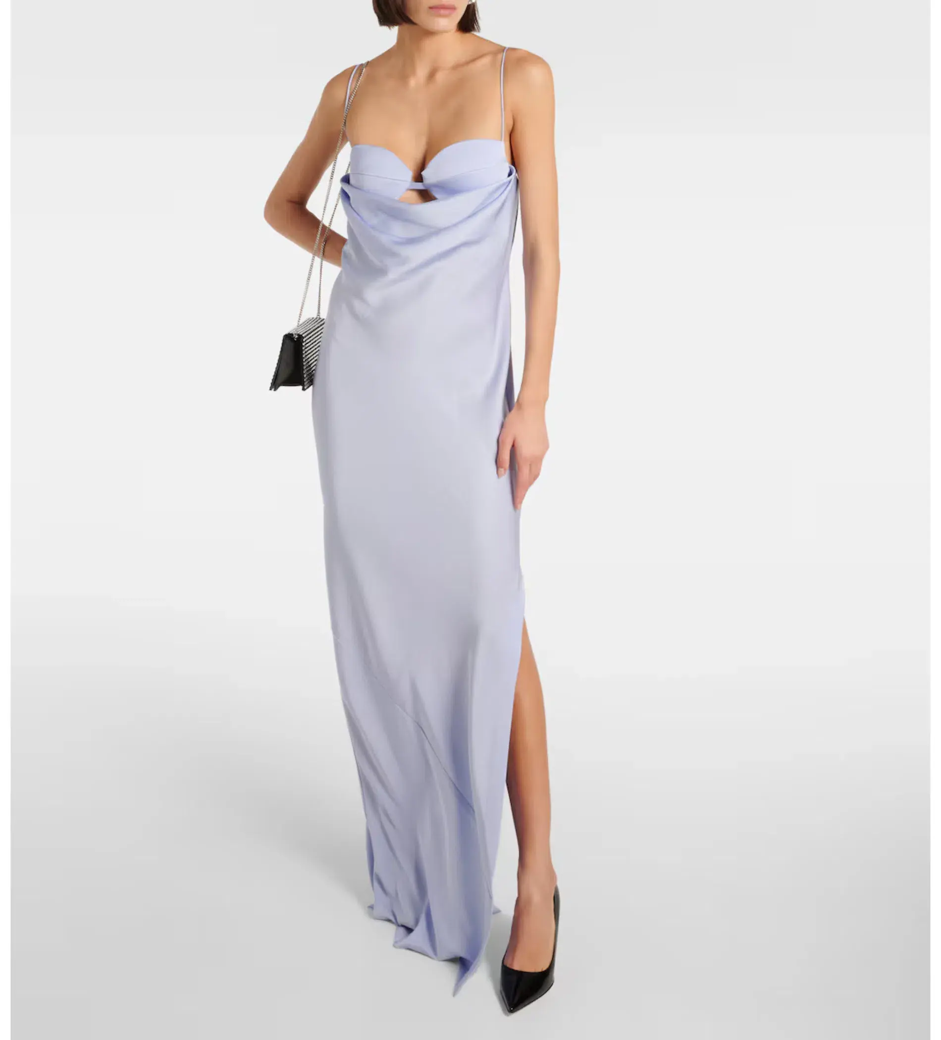 Alex Perry Cutout Draped Satin Crêpe Gown Size AU 10 - Image 1