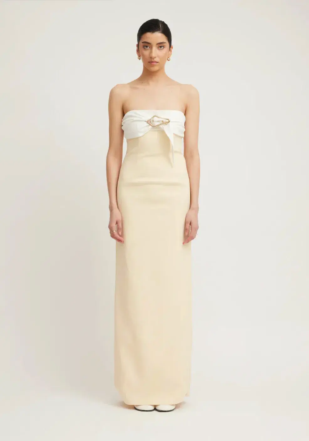 Tojha Kasai Dress Lemon/Ivory Size S / AU 8 - Image 1