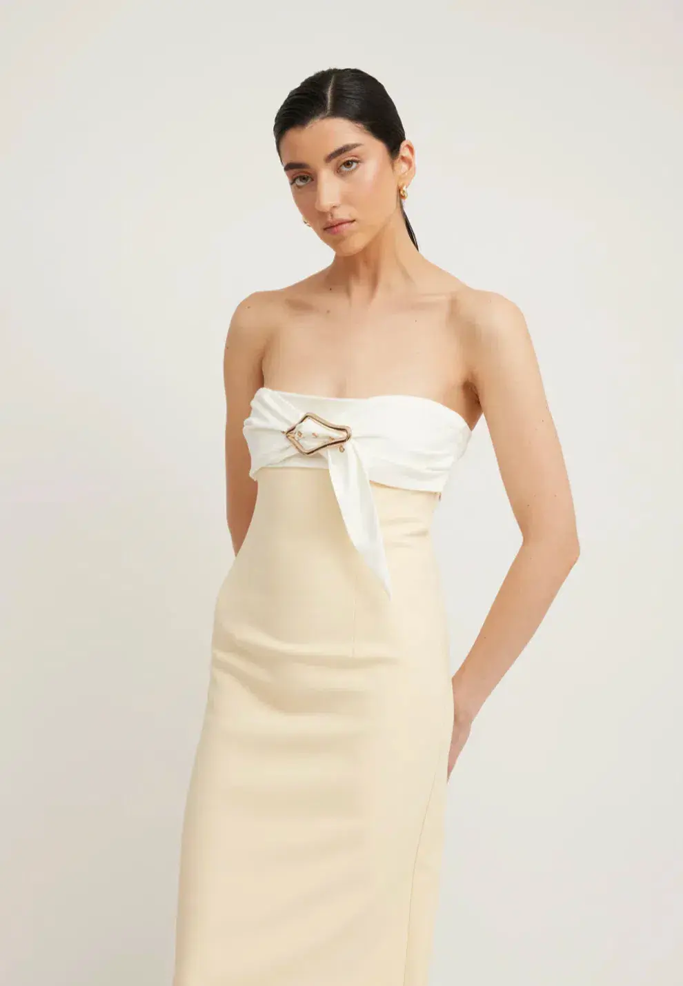Tojha Kasai Dress Lemon/Ivory Size S / AU 8 - Image 4
