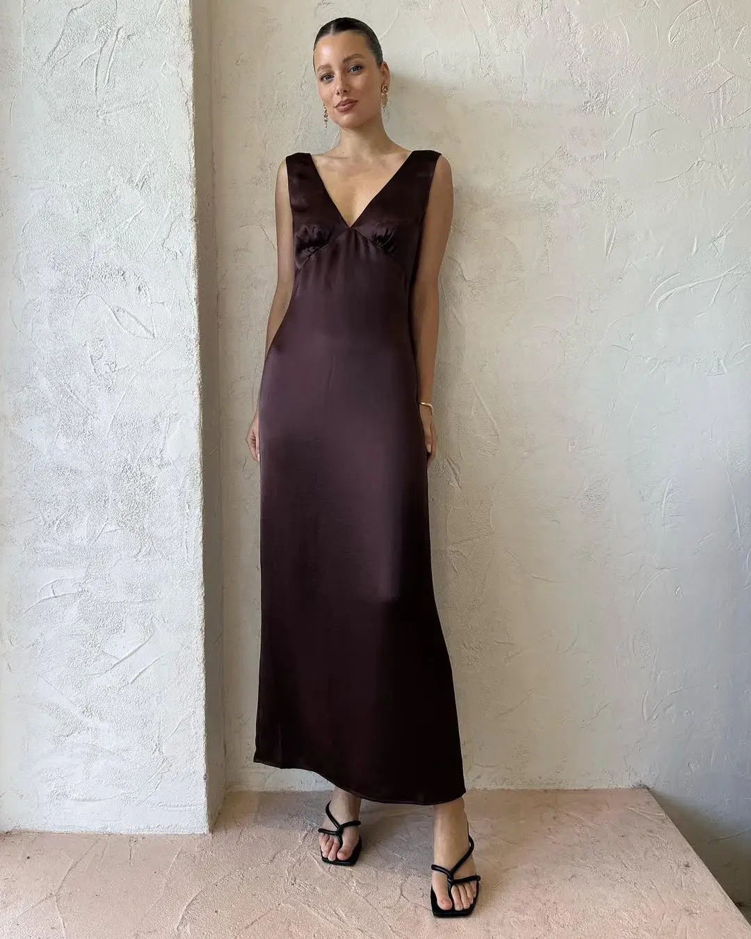 Anna Quan Isabelle Dress Brown Size 10  - Image 4