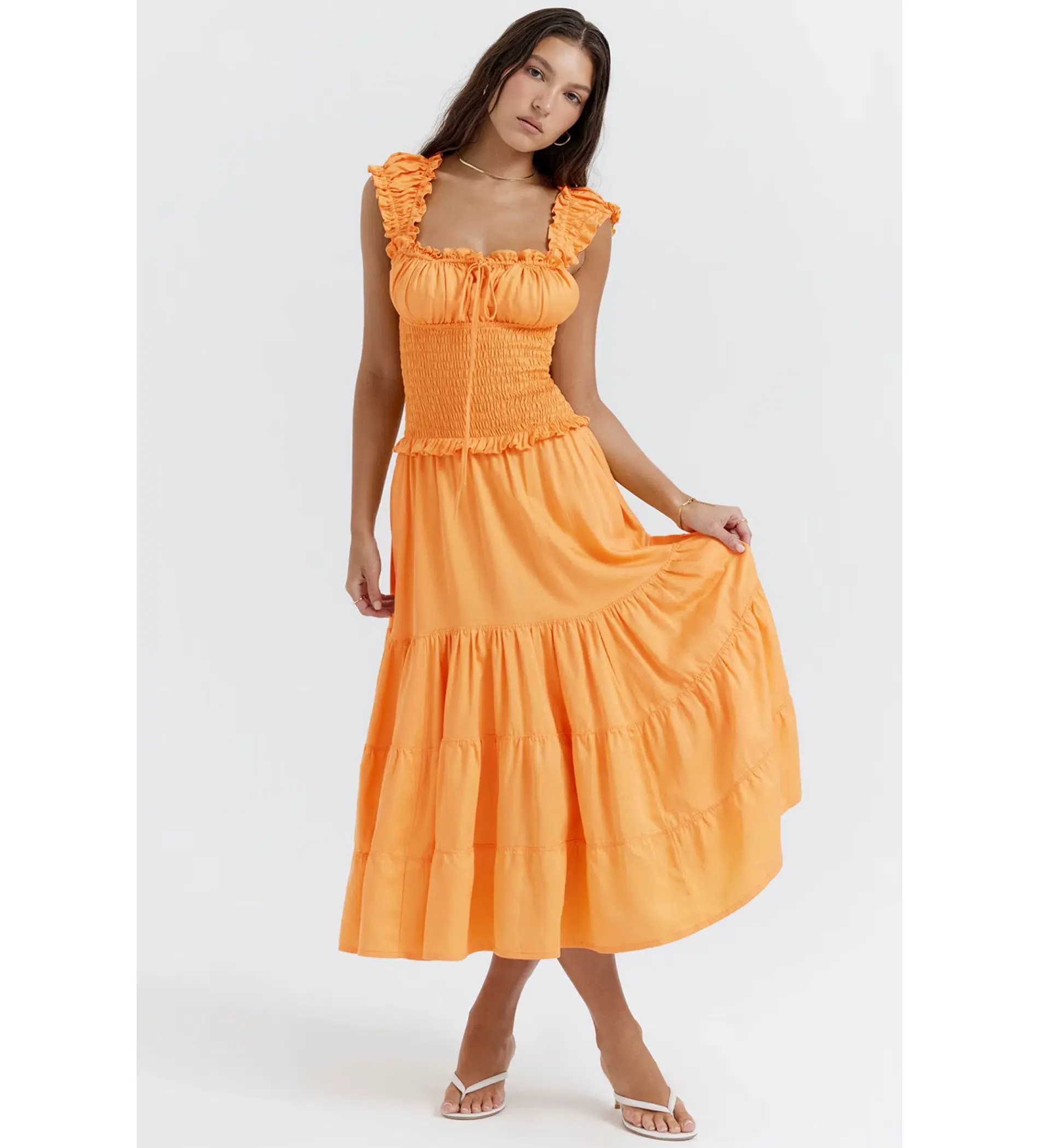 House of CB Phedra Dress Apricot Size M / AU 10 - Image 1