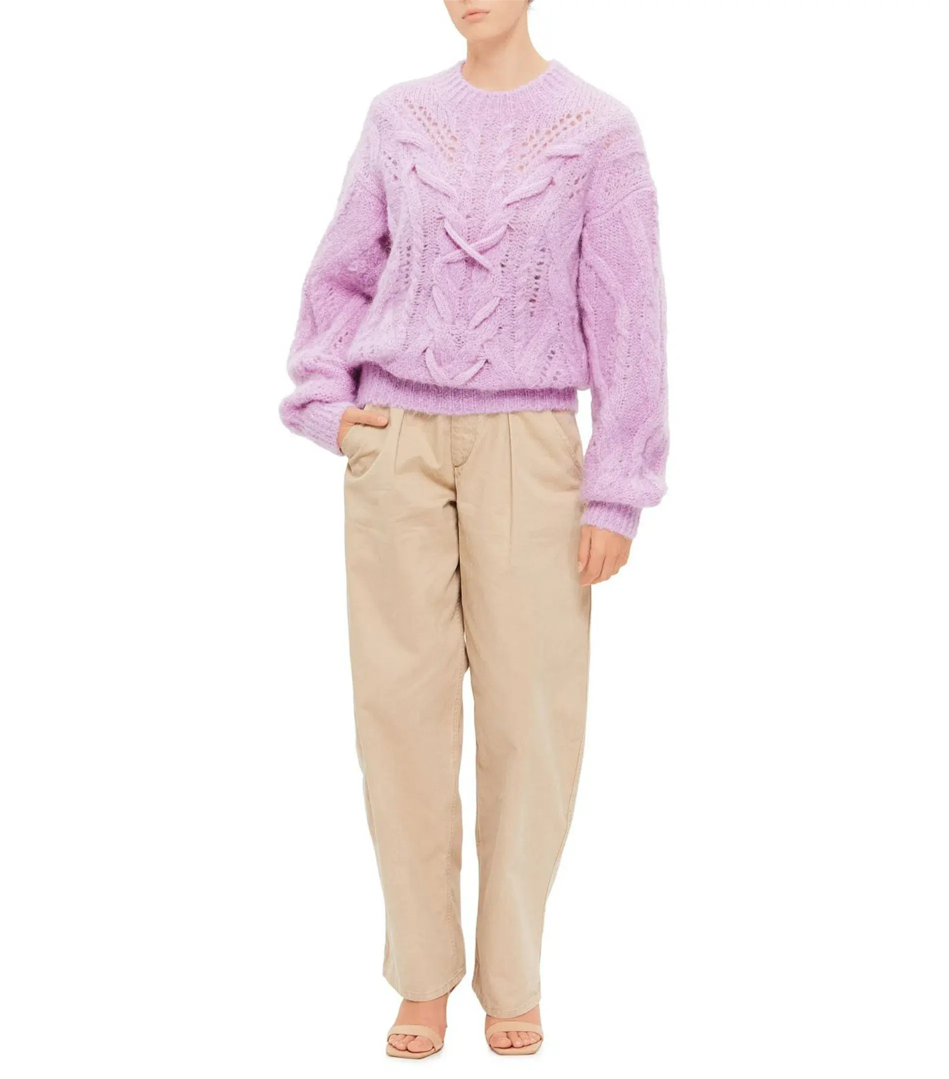 Isabel Marant Eline Chunky Knit Sweater Lilac Size 10/38 - Image 1