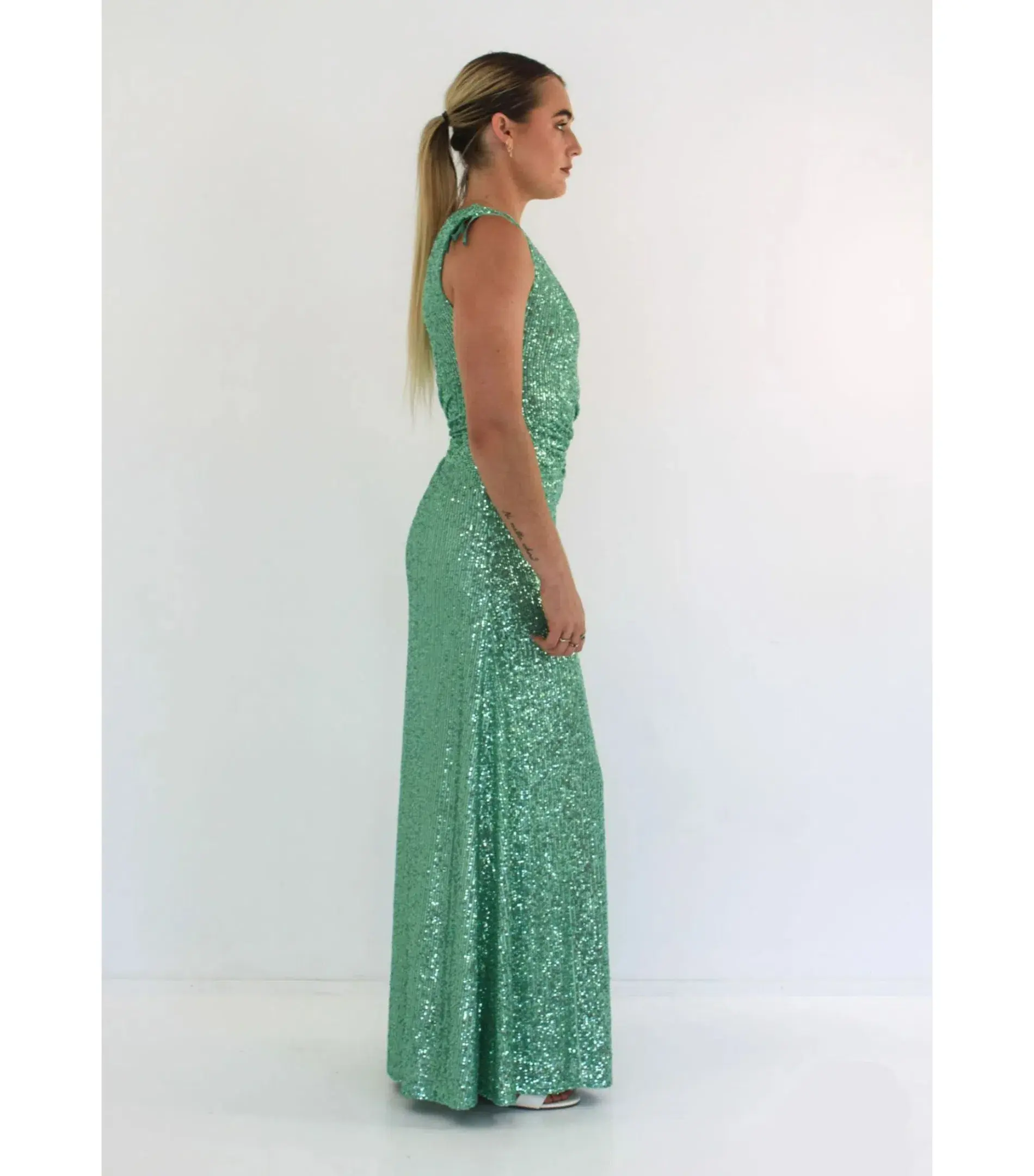 Sonya Moda Nour Mint Sequins Dress Mint Sequins Size AU 10 - Image 2