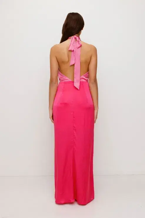 The Wolf Gang Oahu Slip Maxi Hot Pink Size S/AU 8 - Image 3