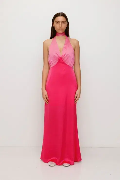The Wolf Gang Oahu Slip Maxi Hot Pink Size S/AU 8 - Image 1