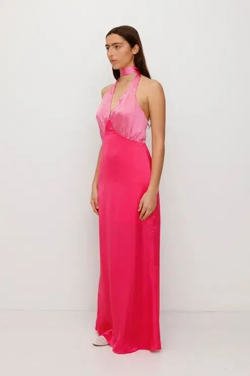 The Wolf Gang Oahu Slip Maxi Hot Pink Size S/AU 8 - Image 2