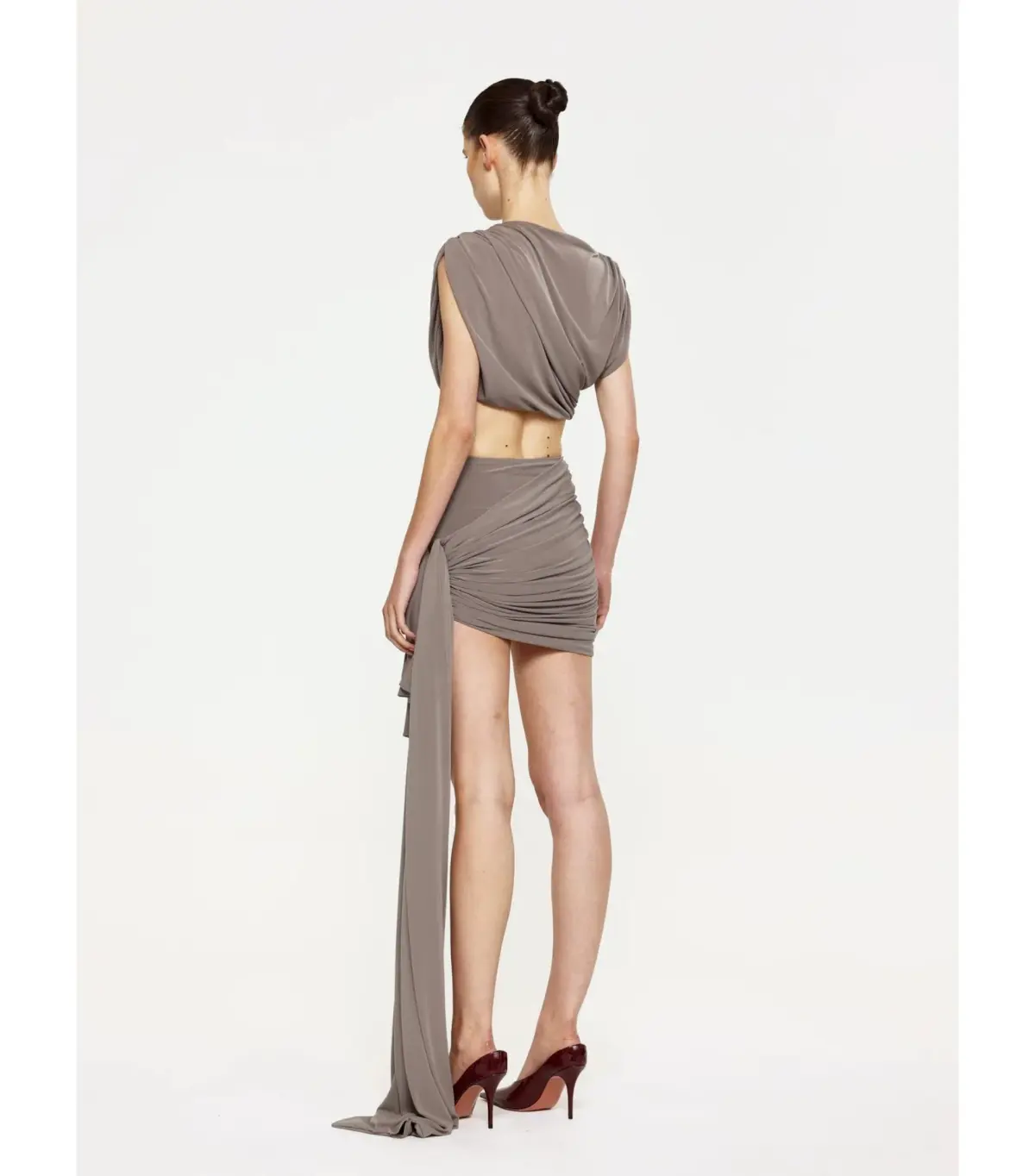 Effie Kats Maise Mini Skirt & Crop in Nutmeg Size AU 6 - Image 2