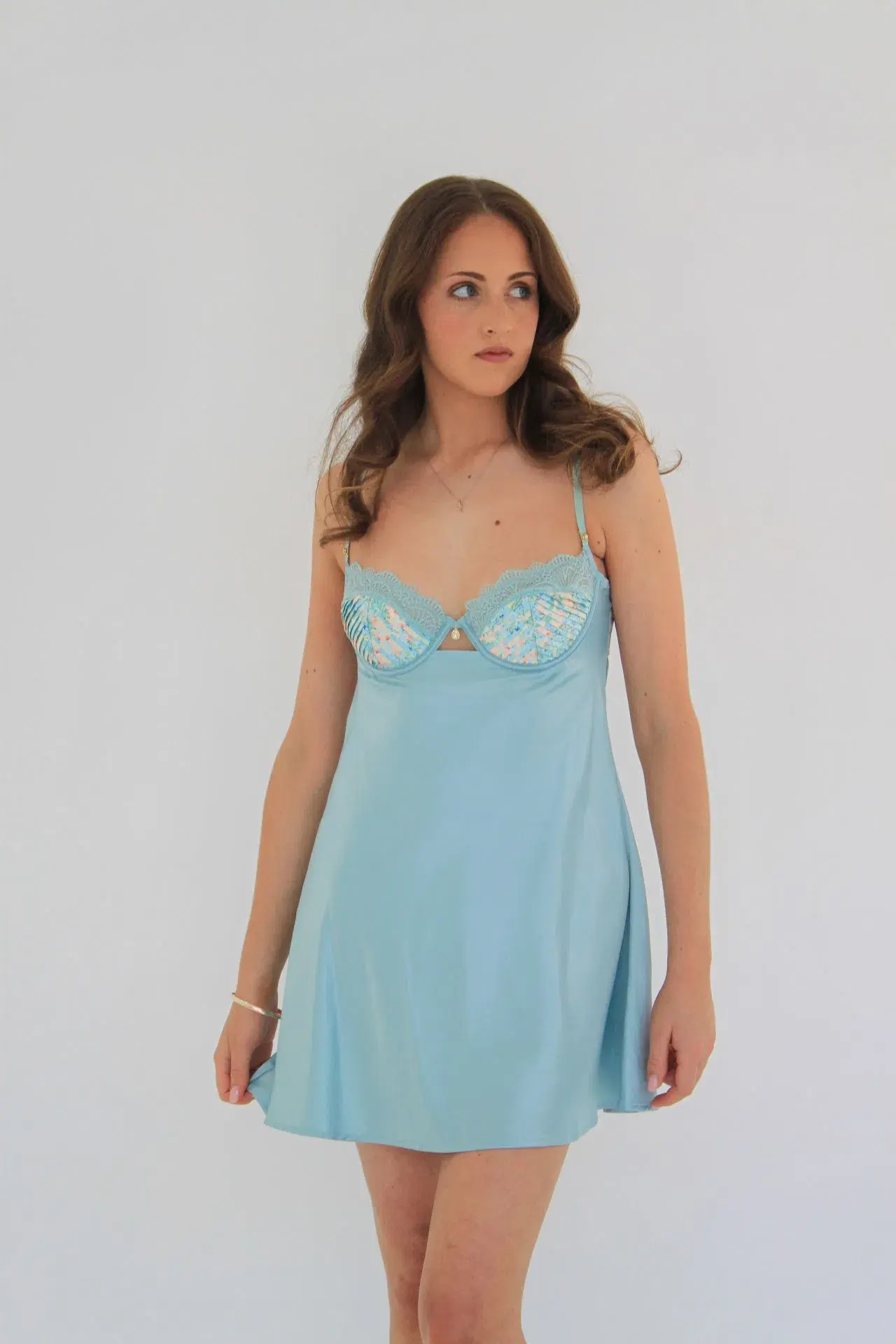 BYDEE  Orphic Slip Dress  Blue Size 10 - Image 1