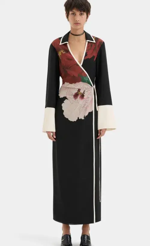 Sir The Label Florian Wrap Shirt Dress Floral Size 4/AU 14 - Image 1