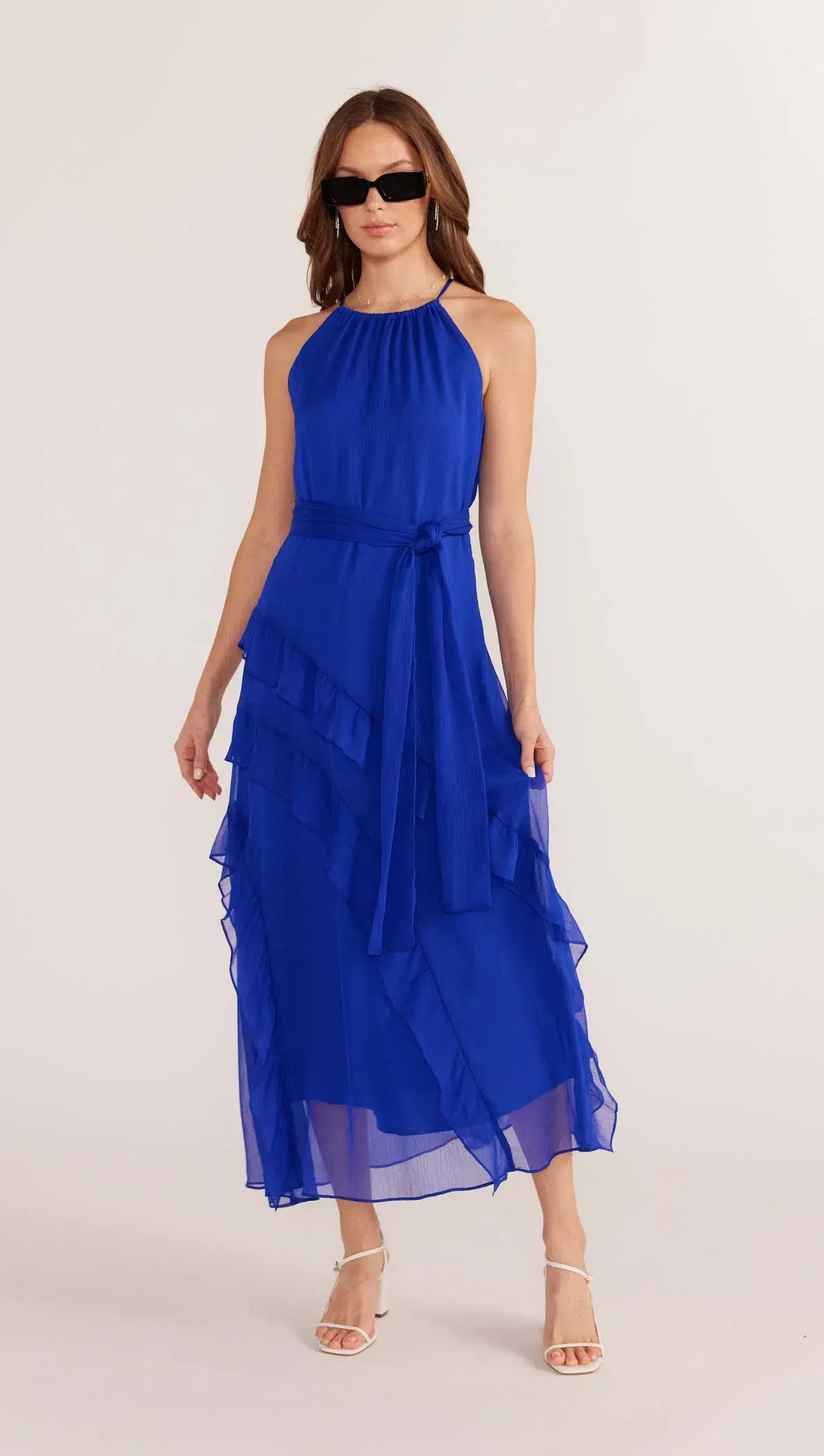 Minkpink Marina Frill Maxi Dress Blue Size XS / Size AU 6 - Image 1