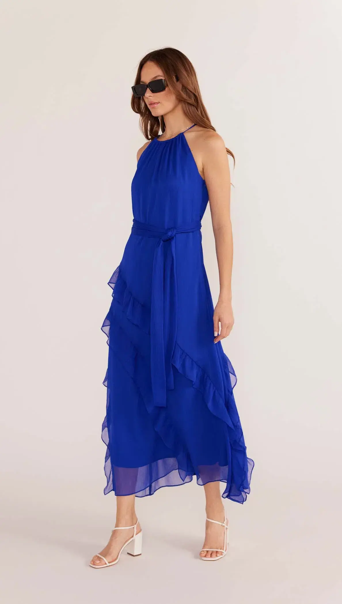 Minkpink Marina Frill Maxi Dress Blue Size XS / Size AU 6 - Image 4