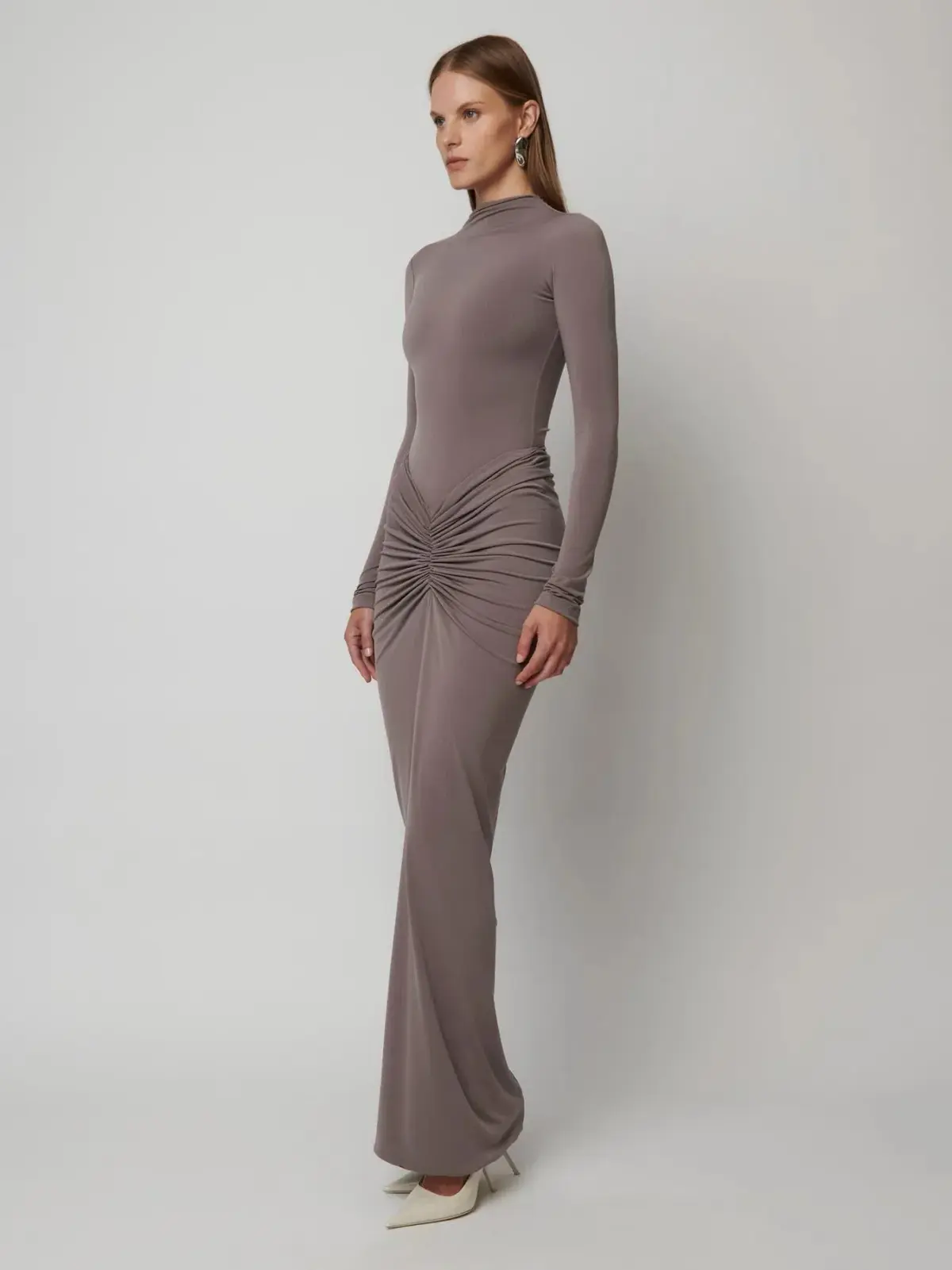 Effie Kats Tia Bodysuit and Kayson Maxi Skirt Sett Grey Size 8 - Image 2