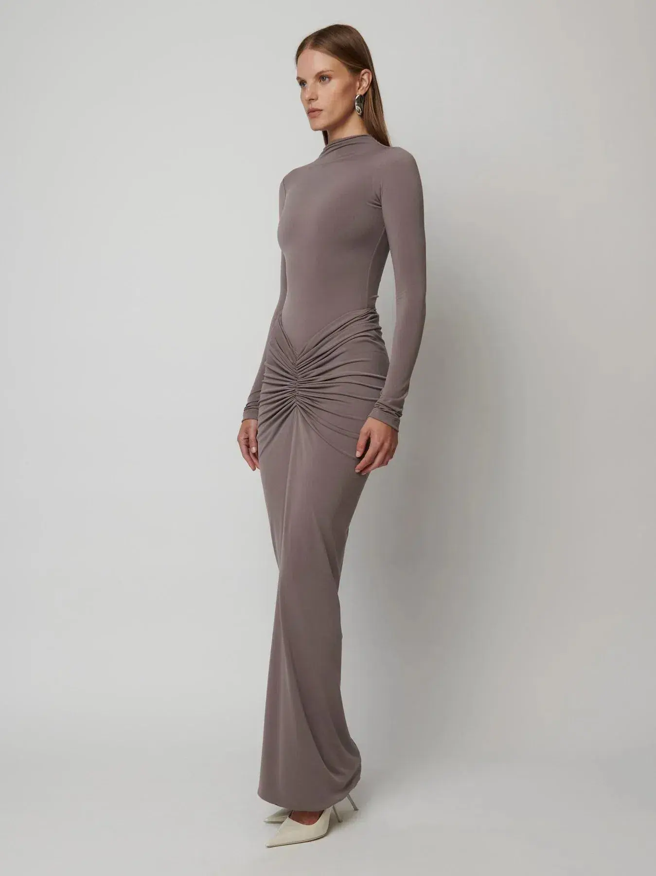 Effie Kats Tia Bodysuit and Kayson Maxi Skirt Sett Grey Size 8 - Image 2