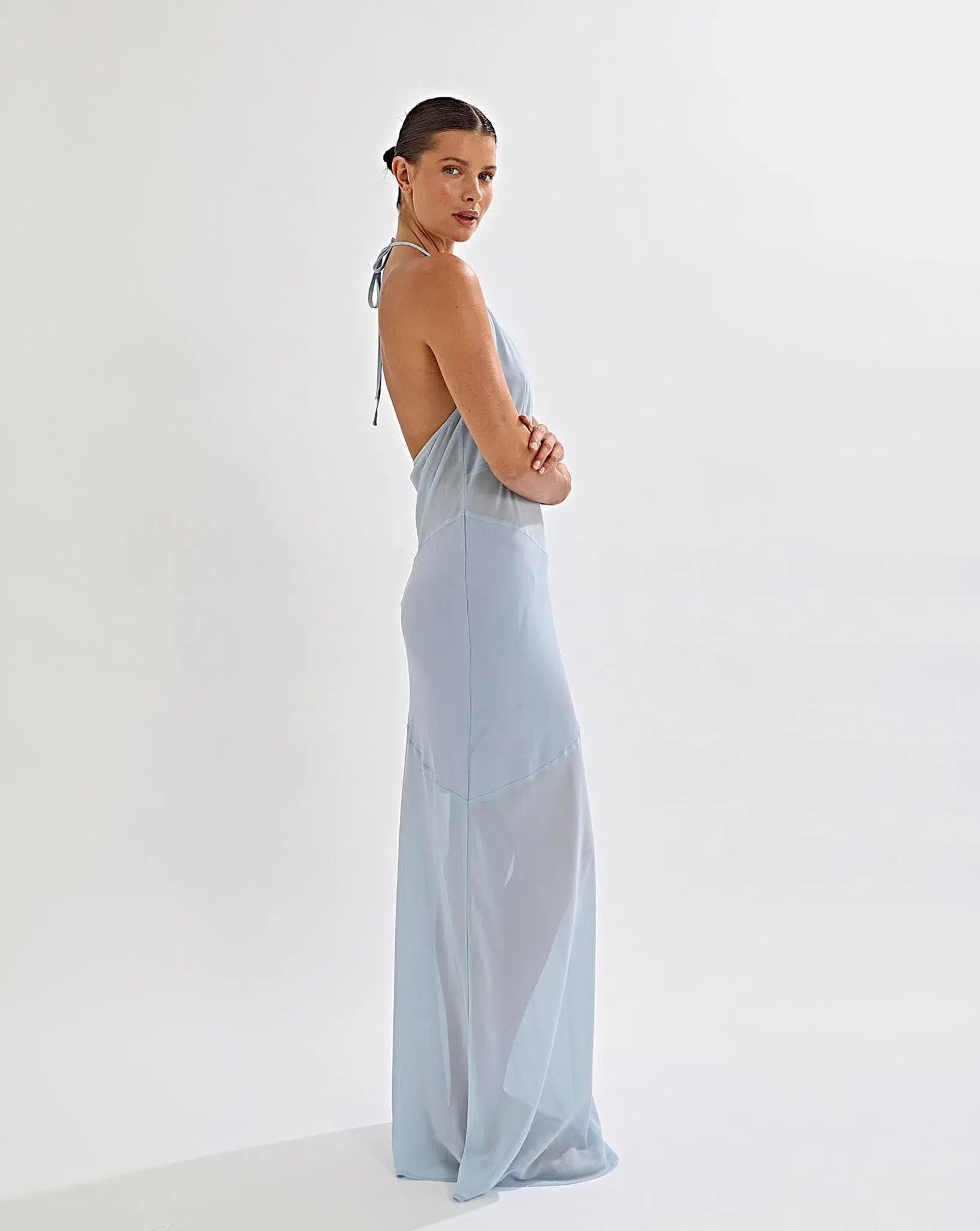 One Mile Eryn Dress in Blue Size 12 - Image 3