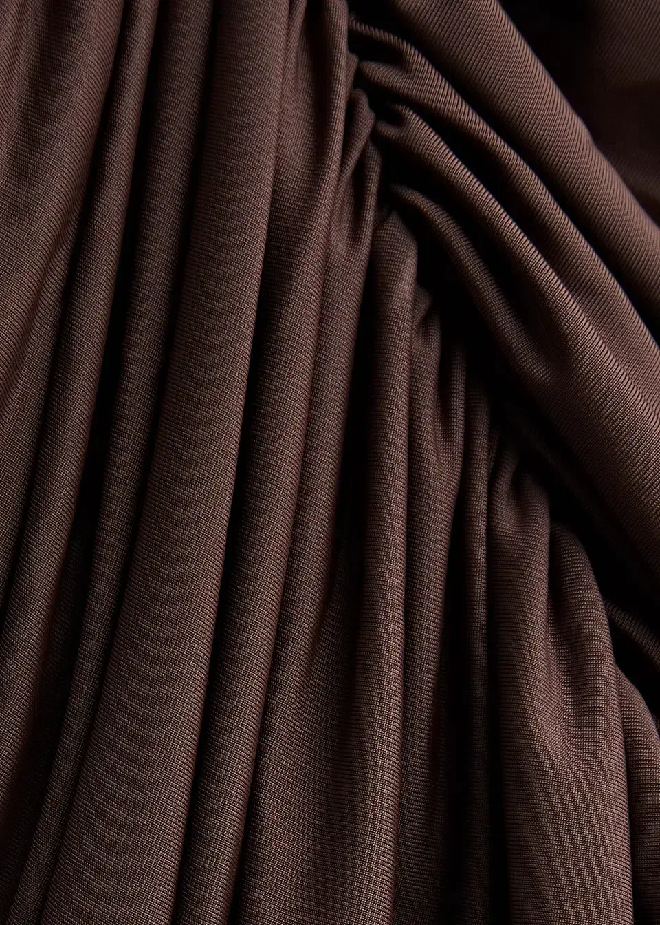 De La Vali Ravenna Draped Stretch-jersey Mini Dress Chocolate Brown Size 12 - Image 3
