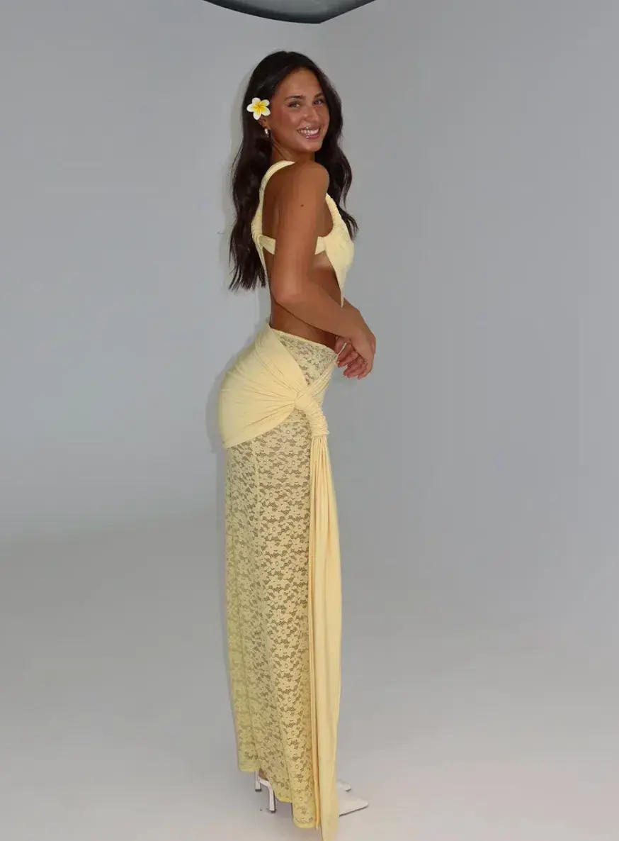 Deconduarte Paradiso Lace Baby Yellow Size 8 - Image 2