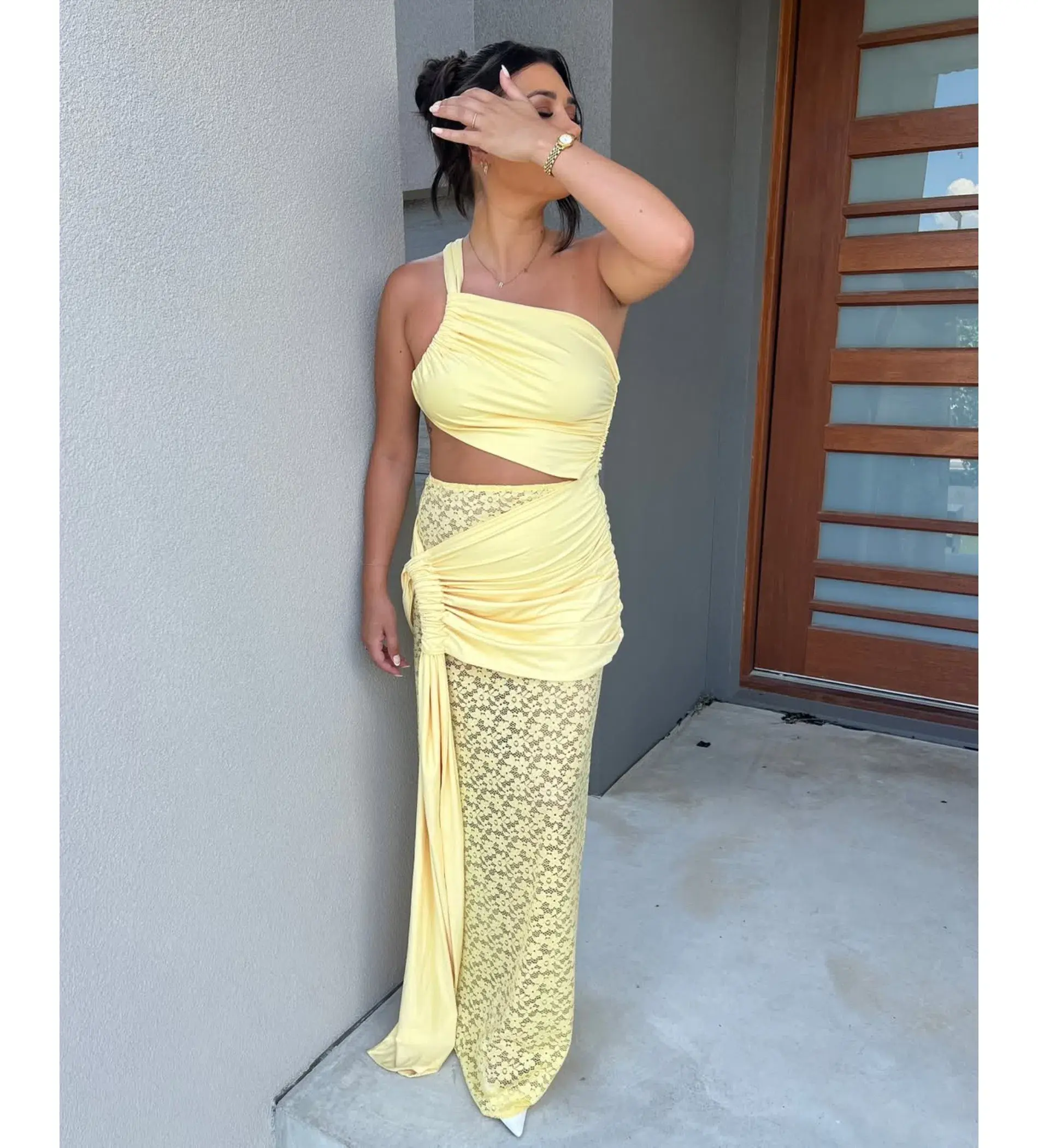 Deconduarte Paradiso Lace Baby Yellow Size M / AU 10 - Image 1