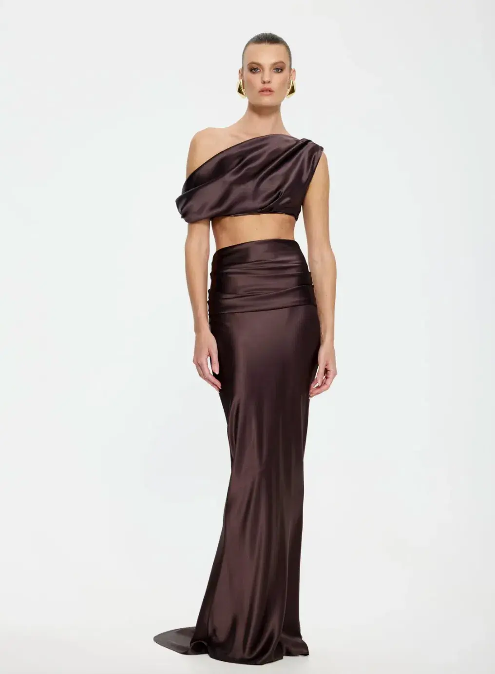 Effie Kats Perez Top & Skirt - Chocolate Size 10/M - Image 1