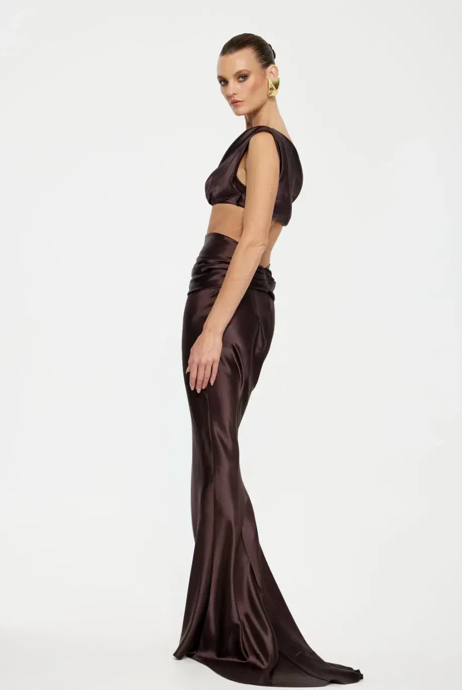 Effie Kats Perez Top & Skirt - Chocolate Size 10/M - Image 2
