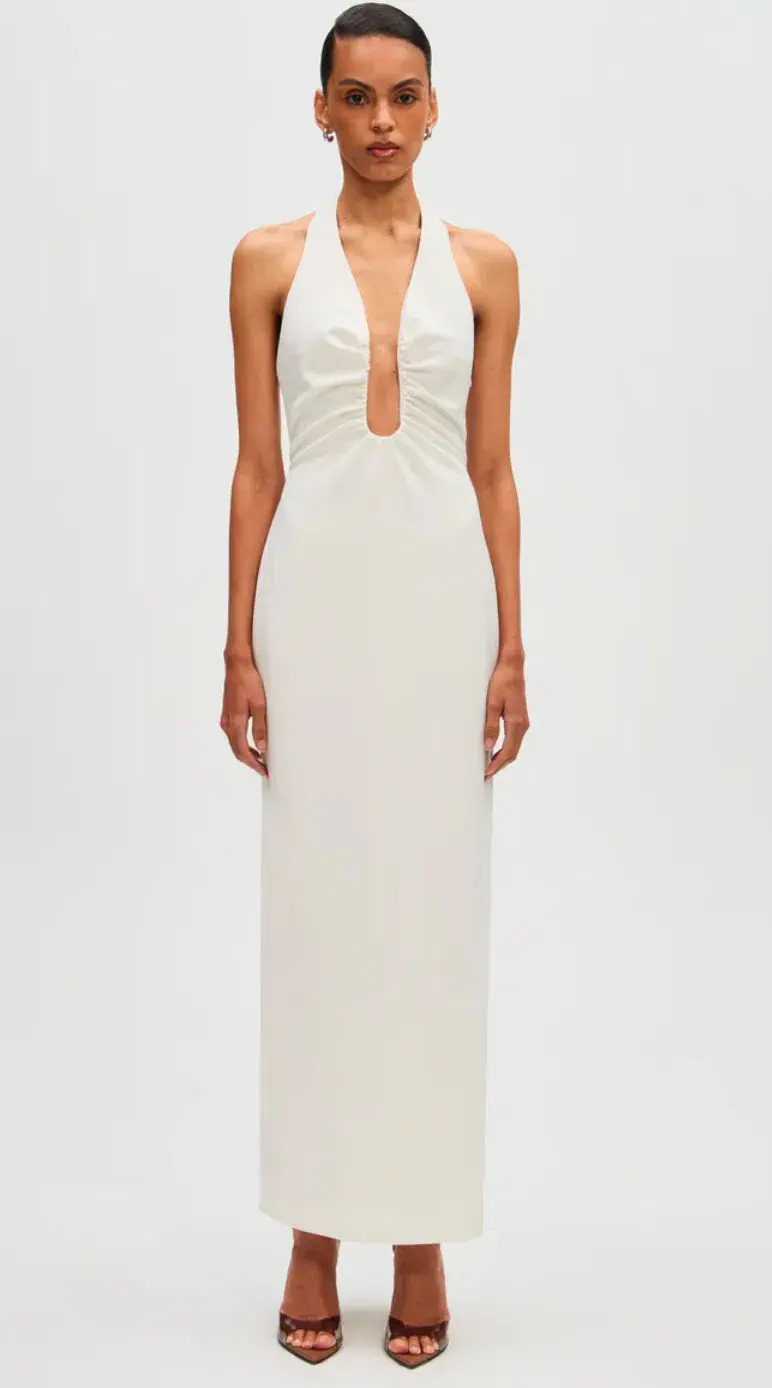 Misha Alusia Maxi Dress Ivory Size 10/M - Image 1