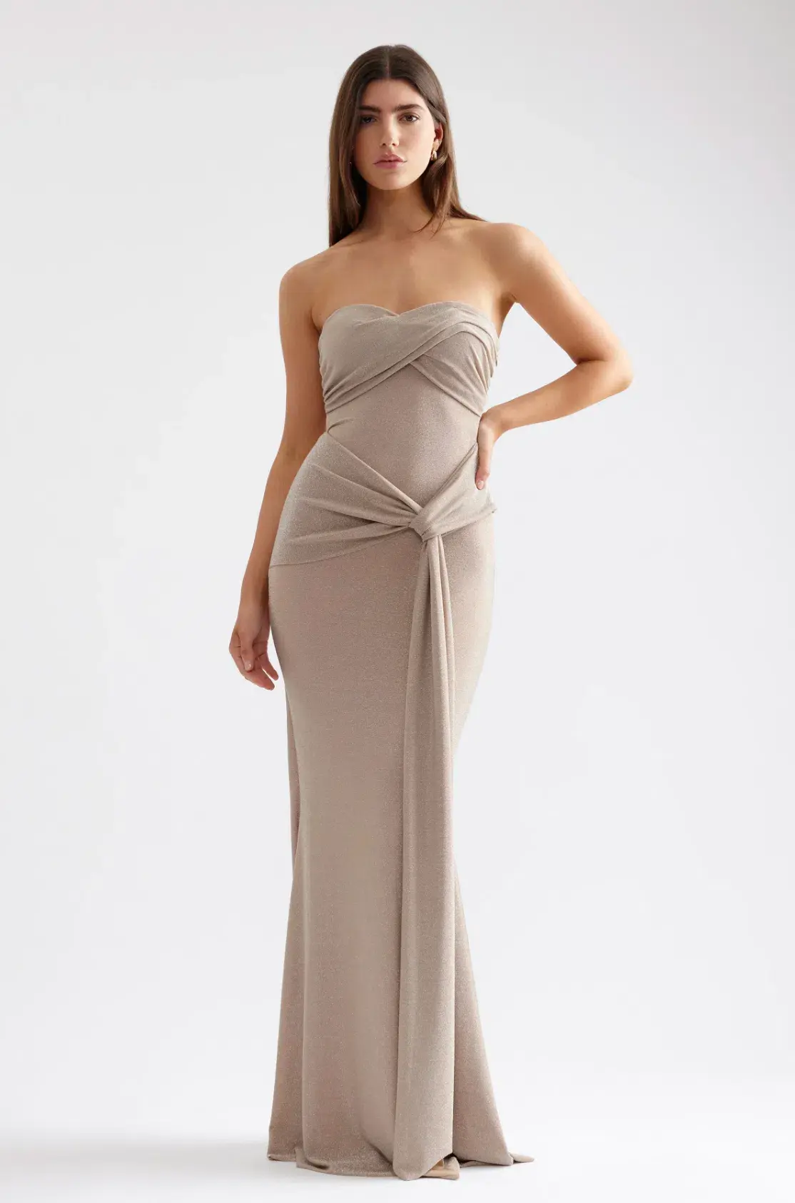 Lexi Clothing Tiffany Dress Champagne Size S - AU 8 - Image 1