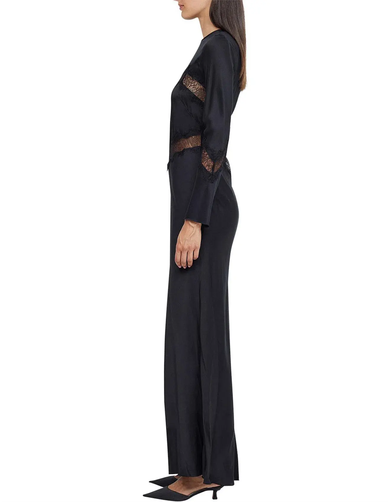 Bec and Bridge Spencer Lace Long Sleeve Black Maxi AU Size 8 - Image 2